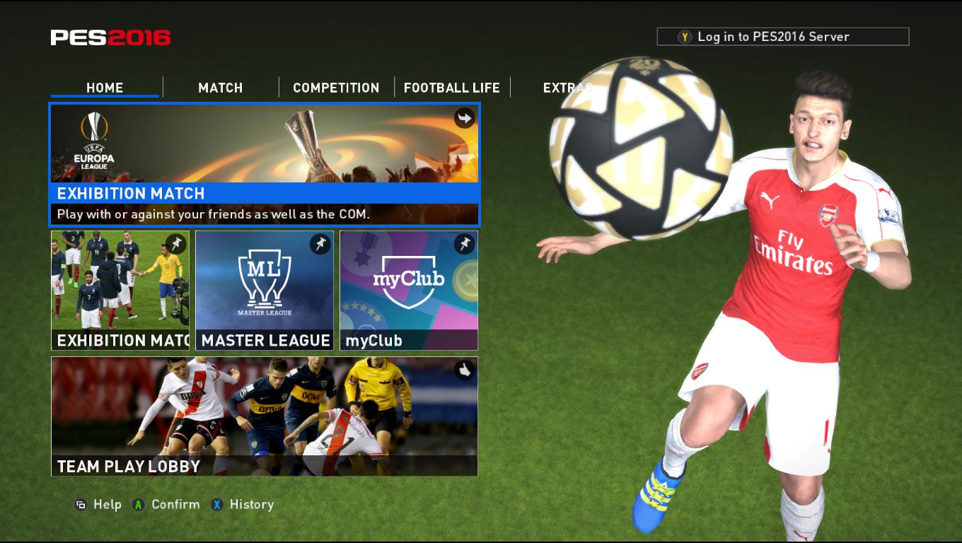 Welcome Screen of PES 2016 Welcome Screen of PES 2016