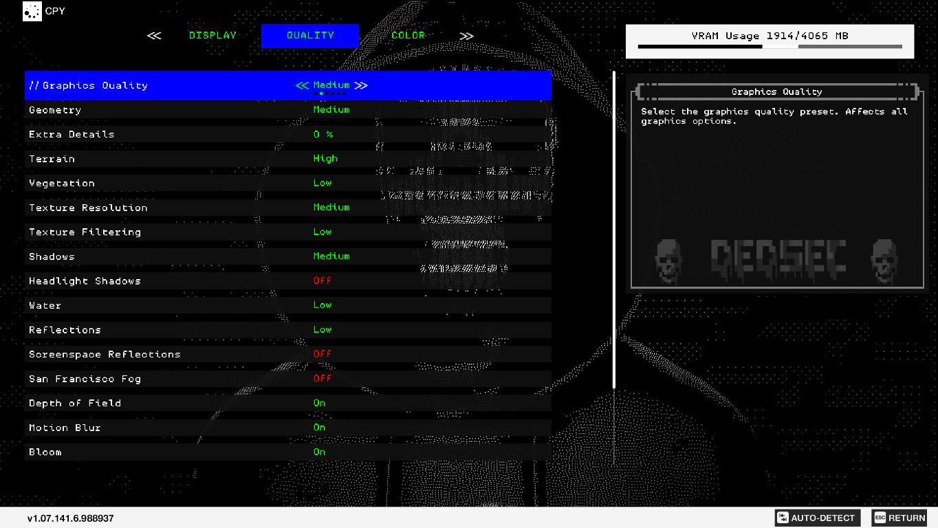 Presets can be set relative to the System specification Presets can be set relative to the System specification